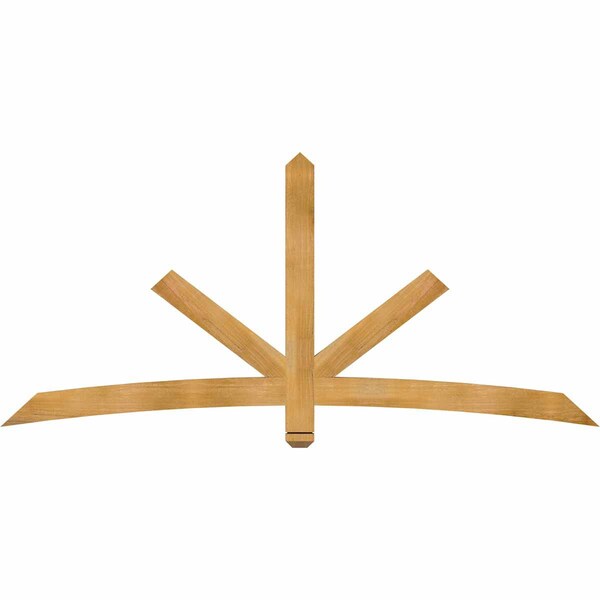 Ekena Millwork Alberta Rough Sawn Timber Gable Bracket, Western Red Cedar, 84"W x 38"H x 2"D x 4"F, 11/12 Pitch GBW084X38X0204ALB00RWR - main